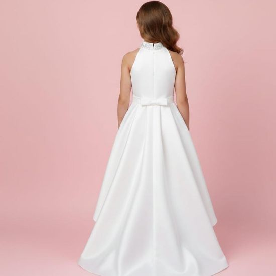 صورة فستان سهرة أبيض أطلالة الاميرات